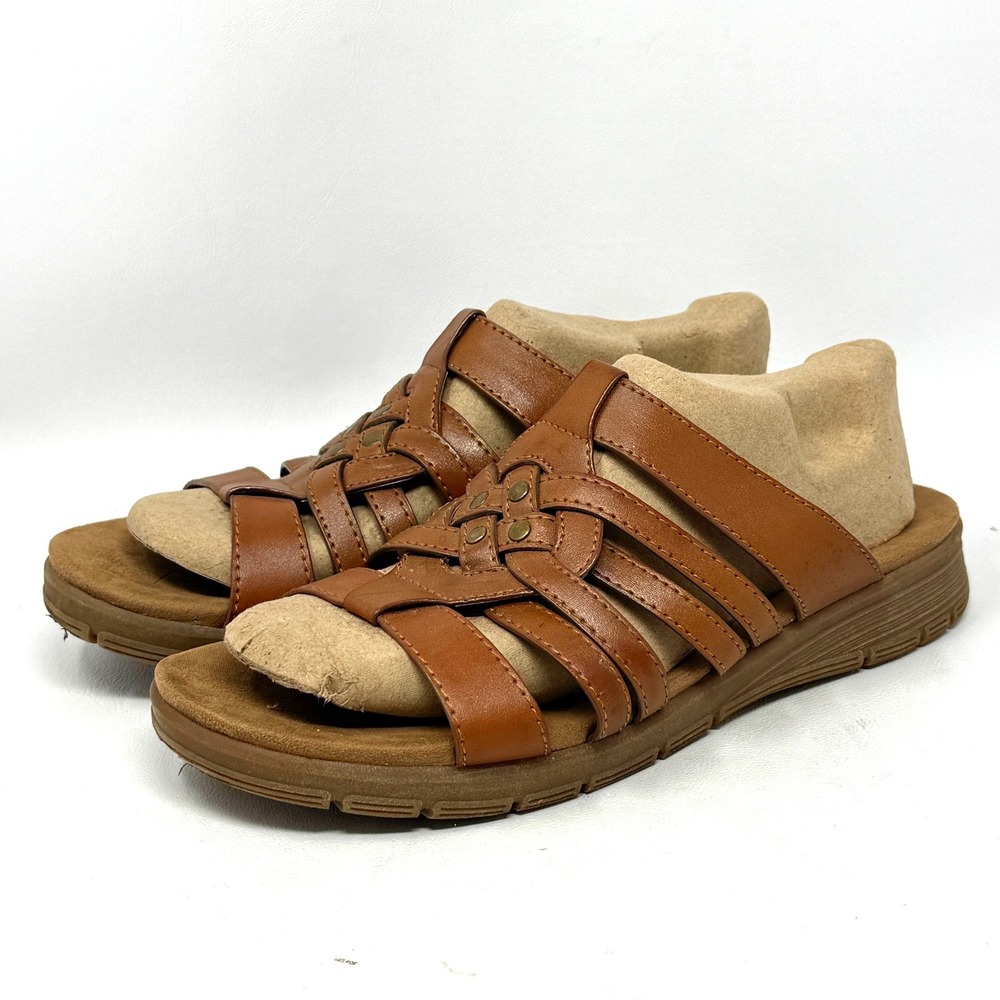 Baretraps Crawley Brown Slide Sandal Women 11 M Hipster Boho Indie Casual Hippie
